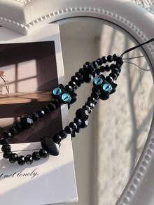 1pc Cat Monster Phone Charm, Handmade Beaded Phone Chain, Suitable For Phone, Camera Anti-Loss Chain, Travel Bag Pendant, Keychain, Apple Pro Bluetooth Earphone Case Hanging Chain, Women's Holiday Gift - Multicolor - View 5