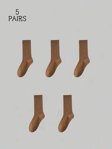 1/5/10 Pasang Kaos Kaki Minimalis Netral Musim Gugur yang Dapat Ditumpuk, Kaos Kaki Longgar Serbaguna untuk Pelajar, Kembali ke Sekolah - MultiWarna - View 19