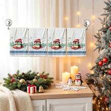 2/4/48pcs Christmas Series Ski Penguin Pattern Printed Kitchen Towels - Super Soft, Highly Absorbent Polyester Dish And Hand Towels, Perfect For Holiday Decor, Kitchen Decor, Party Decor - Multicolor - View 3