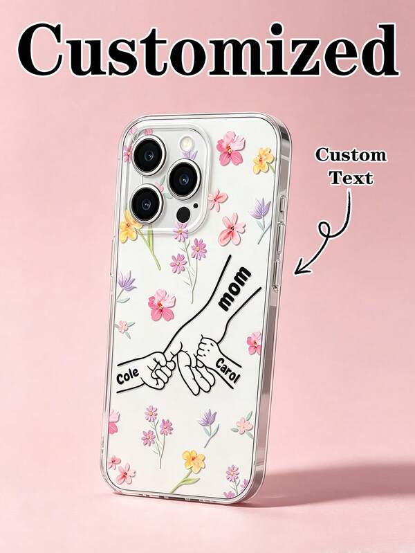 1 pièce Étui de téléphone personnalisé transparent anti-chute avec motif floral mignon minimaliste pour la Fête des Mères. Compatible avec les modèles de téléphone iPhone11/12/13/14/15/16/1Pro/16Plus/16ProMax/16E/17/17Air/17Pro/17ProMax/X/XR/XSMax/S25/A17/A07/A26/A36/GG9/GG9Pro/GG9A/9RROXL et autres. Mode, coloré, rétro, amusant, personnalisé, unique. Cadeau idéal pour lui, elle, petit ami, petite amie, famille, amis, grands-parents, couples, anniversaire, Fête des Mères, printemps, accessoires d'Halloween 2025, version internationale, pas la version domestique.