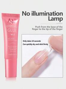 2Pcs No UV Nail Glue & Gel Remover Set, 10g Repositionable Strong Adhesive For Press On Nails, Gentle Instant Remover, Waterproof DIY Kit - 1 X Nail Polish Remover - View 3