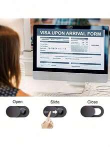 Pelindung Kamera Ponsel Laptop Tablet [5 buah], Pelindung Webcam Ultra Tipis Cocok Untuk Laptop, Komputer, Ponsel, Lindungi Privasi dan Keamanan Anda [Hitam] - MultiWarna - View 5