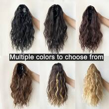 10 Inch Synthetic Fiber Short Wavy Ponytail Hair Extension With Small Claw Clip, Multi-Color Options, For Women's Daily Wear - Multicolor - View 2