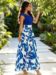 Women Long Dresses - Blue - View 5