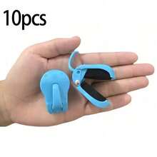 10pcs Quick-Install Portable Fishing Rod Storage Clips, Easy Installation, Fits 2-Section Freshwater Fishing Rods, Secure Grip Handle, Anti-Tangle Storage, Portable Fishing Gear Organizer Accessory For Outdoor Fishing - A - View 9