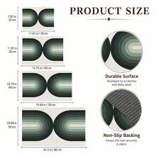 1pc Modern Minimalist Geometric Pattern Diatomaceous Earth Kitchen Drain Mat, Fast-Absorbing Quick-Dry Non-Slip Coffee Machine Mat And Dish Drying Mat, Suitable For Kitchen Countertop And Home Decor - Multicolor - View 4