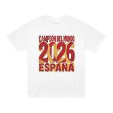 2026 Spain World Champion T-Shirt / Spanish Football World Cup 2026 / Neck Label With Details / Spain Champion T-Shirt / Co MKDA - White - View 6