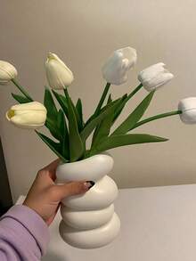 Nordic Style Spiral Vase, Creative Flower Vase, Desktop Vase Decoration, Living Room, Office, Balcony Creative Container Ornament, Suitable For Dry And Wet Flowers, Home Desktop Decoration, Home Essential - Spiral Vase - View 6