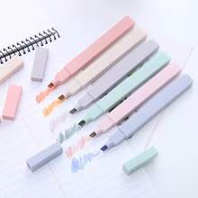 12Pcs Macaron‑Colored Highlighter Set,Soft Chisel Tip Large‑Capacity No‑Bleed Highlighters,Smooth Ink Flow For Highlighting,Ideal For Journaling, Note‑Taking & Doodling, Back‑To‑School&Office Stationery For Teens Ages 14+School Supplies,Halloween - Multiple Styles - View 4