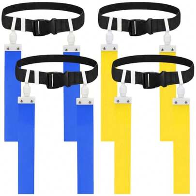 Adjustable Flag Football Belt Set, With Belt And Flags, For Youths, Adults