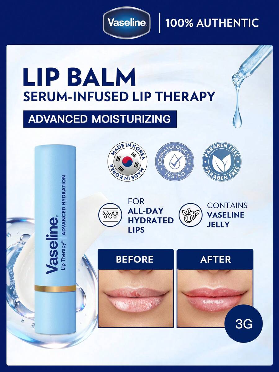 Vaseline 凡士林玻尿酸保濕護唇精華液 3g - 3g-Hyaluronic Acid MOIST - 查看 1