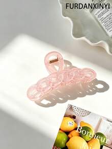 FURDANXINYI 1pc Translucent Chain Hair Clip, Soft And Clear Chain Design Hair Clip, Non-Slip Durable Large Size Women's Daily Styling Hair Accessory, Fashionable Translucent Chain Hair Clip, Suitable For Beautiful And Cute Daily Hairstyles - Multicolor - View 13