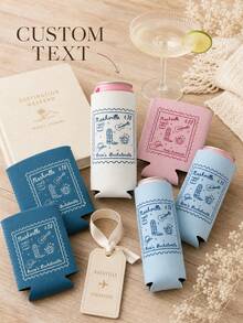 1 قطعة كم كوب قابل للتخصيص بشعار، حامل مشروبات معزول مخصص، هدية عملية للحفلات، مناسبة كهدية مخصصة لفعاليات الزفاف - متعدد الألوان - مشاهدة 3