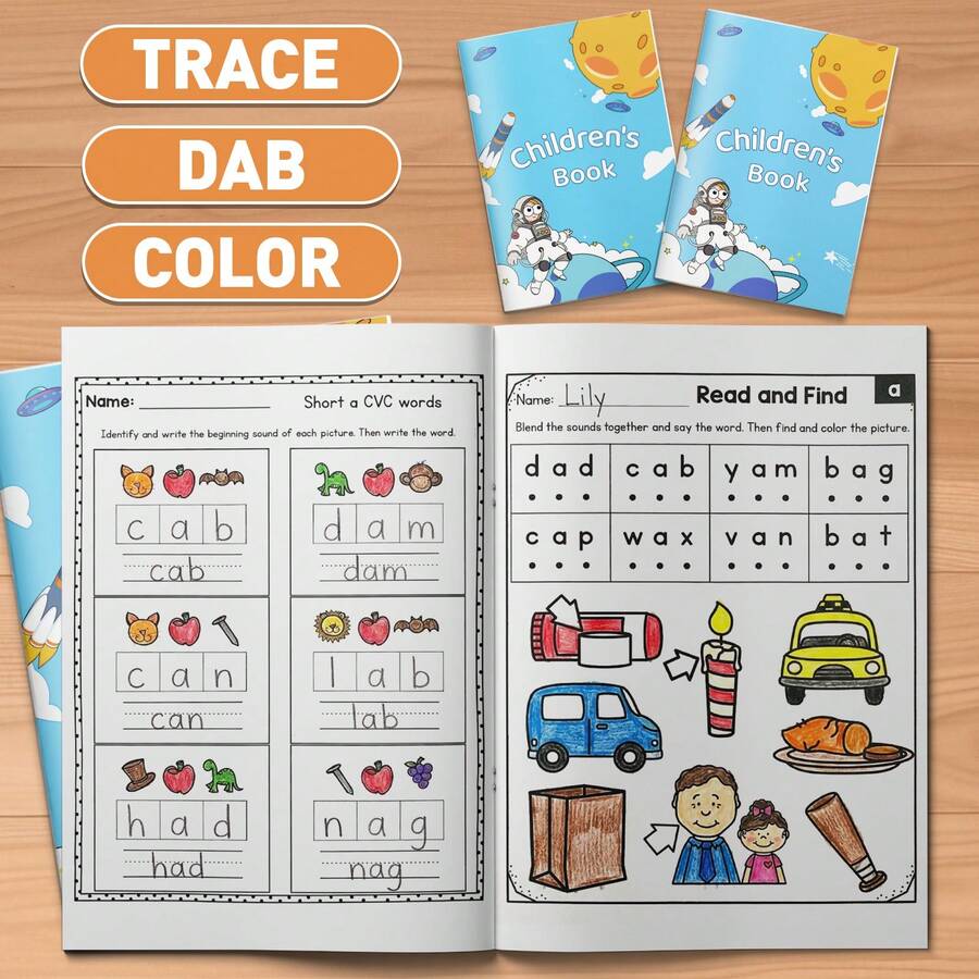 Children's Alphabet Skills Development Workbook, Includes Fun Activities For Learning Letters, Pronunciation And Early Vocabulary | Coloring-Tracing-Writing Pages, Letter Recognition Games, Phonics Practice, Matching Worksheets And Fine Motor Skills Training For Preschool And Kindergarten