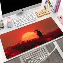 YUFZX 1pc Extra Large Extended Moonlit Starlight Lily Flower Sea Pattern Mouse Pad, With Non-Slip Rubber Bottom And Stitched Soft Cloth Material Keyboard Pad. Quiet Night Sky Healing Floral Landscape Aesthetic With Non-Slip Rubber Bottom And Stitched Soft Cloth Material Keyboard Pad, Suitable For Gaming, Home Office And Learning Scenarios. - View 13