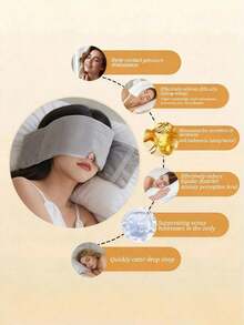 1pc Sleep Eye Mask,Gravity Eye Shade Light Blocking Adjustable Eye Cover,Deep Sleep Aid For Students Office Workers TravelersSleep Relax Accessory - Multicolor - View 9