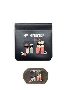 Pill Pattern Medicine Storage Bag, Transparent Pill Box, Compact Pill Storage Bag And First Aid Kit, Waterproof Storage Bag, Essential Medical Accessories, Portable Medicine Storage Solution Suitable For Daily, Outdoor And Dorm Use, Multi-Functional First Aid Kit Designed For Health-Conscious And Frequent Travelers, Suitable For Travel And Outdoor Activities, Back To School, Christmas, Student Essentials - Multicolor - View 12