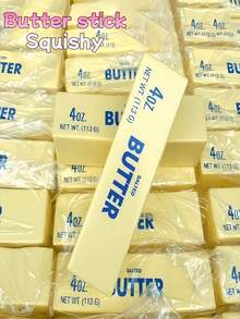 1pc Super Soft Milk Scented Slow Rebound Butter Shaped Stress Ball, Fun Sensory Toy, Relieve Anxiety, Improve Focus, Soft Realistic Butter Squeeze Toy, Colorful Dumpling Stress Ball, Fingertip Sensory Toy, Soft Plush Toy, Suitable For Office, Home, Party Gift, Portable Design, Can Be Put In Handbag, Applicable For Various Holiday Parties, Graduation Season, Back To School Essentials, Helps Improve Mood, Halloween Gift, Christmas Gift, Gift For Female And Male Friends - Multicolor - View 9