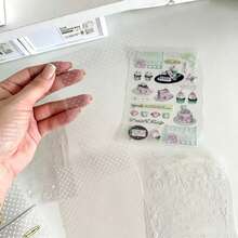 Stiker Transfer Tahan Air Korea DIY untuk Jurnal/Casing Ponsel/Gelas Minum, Stiker Dekoratif dengan Motif Sulur dan Bunga. - A - View 7