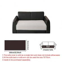 SANMOSPIN 1pc Solid Color Herringbone Sofa Cushion, All Season, Modern Minimalist Style, Black Edging, Non-Slip Bottom Fabric Sofa Seat Pad, Suitable For 1-4 Person Sofa, Living Room, Home Decor - Grey - View 14