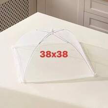 Cesta de picnic plegable grande blanca, red de cobertura de verduras, cubierta de alimentos para exteriores, protector de verduras a prueba de polvo - Cubierta de malla - Ver 14