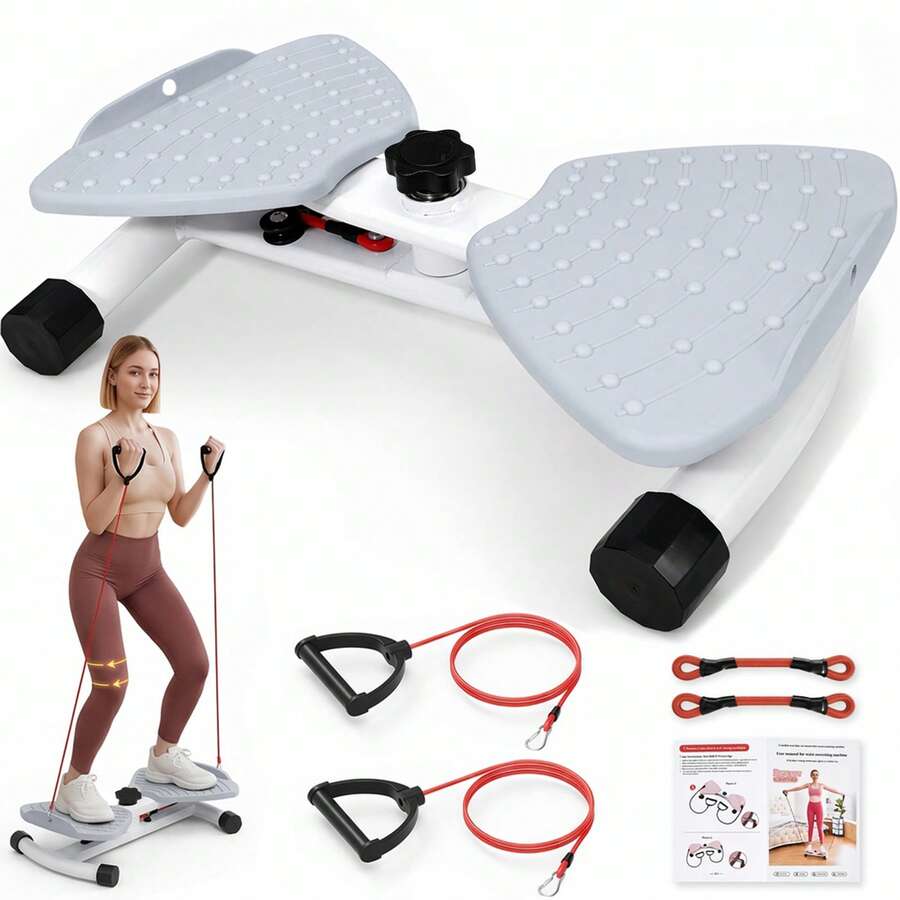 Adjustable Waist Twisting Board & 330LBS Capacity Ab Trainer, Silent Home Gym Equipment For Core/Waist Exercise, Unisex Fitness Twist Machines