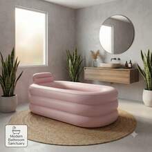 1pc Adult Inflatable Bathtub: Foldable Portable Home Bathtub With Comfortable Backrest, Thickened Durable Material, Easy To Store And Quick Installation, Space-Saving Design, Suitable For Relaxing Soaking In The Bathroom - Inflatable Bathtub - View 8