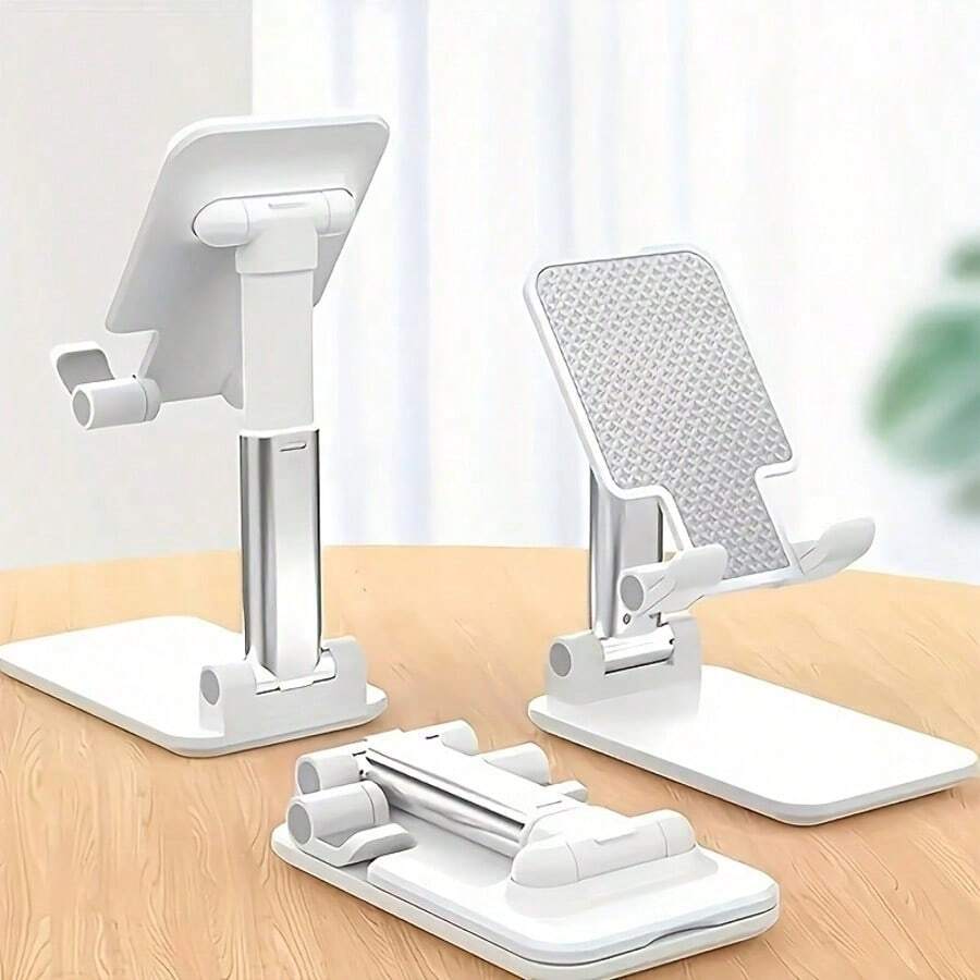 1pc Aluminum Alloy Desktop Phone Stand - Adjustable Desktop Phone Holder, Compatible With Phone Cases, Suitable For Home Office And Watching Movies - Multicolor - View 1