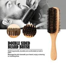 Kit de Cuidados com a Barba de 10 Peças para Homens, Navalha Reta, Escova de Cerdas, Pente de Madeira & Bolsa de Viagem, Presente Estilo Barbeiro - Pente para barba + escova para barba - Visão 8