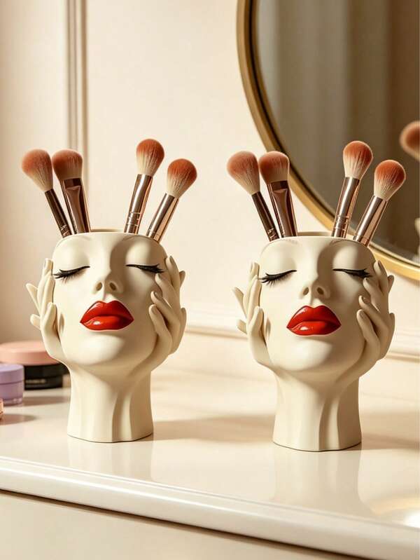 1 buah Tempat Penyimpanan Kuas Makeup Berbentuk Telapak Tangan yang Lucu, Sempurna untuk Menyimpan Kuas Makeup dan Kosmetik di Kamar Mandi. Organizer Kuas Makeup yang Elegan ini Ideal untuk Anak Perempuan, Pelajar, dan Dekorator Kreatif. Juga Cocok untuk Digunakan Saat Liburan, Pantai, Kamar Mandi, Kamar Tidur, dan Lainnya. Kapasitas Besar.