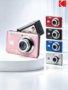 Kodak Kamera Digital 16,35MP, Layar 2,7 inci, Zoom Optik 5X, Sudut Lebar 28mm, Video HD 1080P, Ringkas & Portabel, 14 Mode Pemandangan, Hadiah Ulang Tahun yang Ideal - View 1