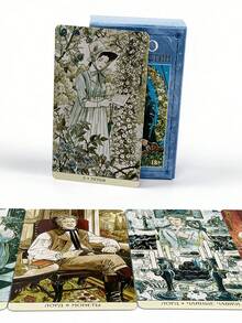 1 BoxJane Austen Tarot 78 Cards, Russian Literature Divination Deck ,Suitable For Tarot Enthusiasts And Literature Lovers. - Multicolor - View 3