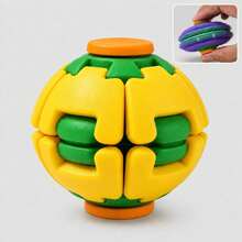 Colorful 3D Printed Press & Rotate Fidget Ball, Durable Desktop Stress Relief Rotating Toy, Pocket Sensory Toy, Suitable For Office, School, Travel - Multicolor - View 9