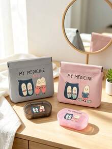 Pill Pattern Medicine Storage Bag, Transparent Pill Box, Compact Pill Storage Bag And First Aid Kit, Waterproof Storage Bag, Essential Medical Accessories, Portable Medicine Storage Solution Suitable For Daily, Outdoor And Dorm Use, Multi-Functional First Aid Kit Designed For Health-Conscious And Frequent Travelers, Suitable For Travel And Outdoor Activities, Back To School, Christmas, Student Essentials - Multicolor - View 7