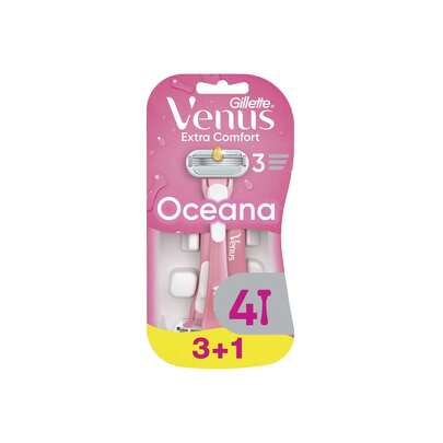 Gillette Venus Gillette Lâminas descartáveis Venus Extra Comfort Oceana, Embalagem de 4 unidades