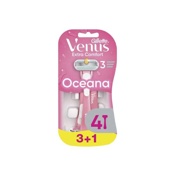 Gillette Venus Gillette Hojas Desechables Venus Extra Comfort Oceana, Paquete de 4 Unidades