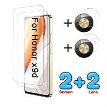 واقي شاشة من الزجاج المقسى لهواتف Honor X8d وX9d و400 Lite و400 و600 و600 Pro و600 Lite وHonor 400 Smart وX7d و200 Lite و200 Smart وX7e وX6e، واقي عدسة كاميرا عالي الدقة، فيلم زجاج مقسى مقاوم للخدش، مقاوم للبصمات، واقي عدسة كاميرا، فيلم شاشة من الزجاج المقسى، وسادة واقي عدسة كاميرا ثلاثية الأبعاد عالية الدقة، فيلم واقي الكاميرا الخلفية - شفاف - مشاهدة 16