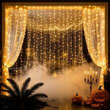 Battery Case Design Window Curtain Lights With 8 Light Modes, Soft Warm Glow LED String Lights For Backyard Gazebo Holiday Party Decoration - Warm White - View 8