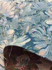 1pc Thick Blue&Green Chrysanthemum Oil Painting Style Jacquard Fabric, Pre Cut 19.6in X 58.2in, 39in X 58.2in, DIY Sewing Fabric, Suitable For Handmade Sofa Covers, Tablecloths, Pillows, Bags, Dresses, Curtain, Background Decoration Fabrics, Etc - Chrysanthemum - View 7