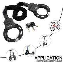 Motorcycle Bike Electric Scooter Lock With Key 60cm Chain Lock Anti Theft W/Bag - Black - View 4