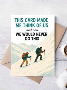 1 Peça Cartão de Saudação Engraçado de Caminhada com Envelope, Cartão de Aventura ao Ar Livre Humorístico para Amigos, Casais, Família e Colegas de Trabalho, Cartão de Aniversário, Cartão de Aniversário de Casamento, Cartão de Amizade, Presente Atencioso para Mostrar que Você se Importa - A - Visão 8