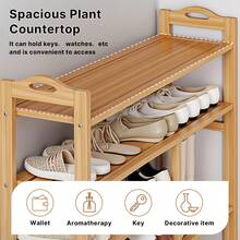 Senmeo Versatile 6‑Tier Bamboo Organizer Rack, Sturdy Freestanding Unit, Holds Various Heights, Ideal For Entryway/Bathroom/Office, Quick Setup, Space-Efficient. - Level 6 - View 11