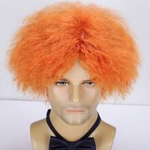 Orange Bob Wig Women Short Straight Cosplay Wig 6 Inch Synthetic Hair Halloween Costume Party Wig Side Part Short Wig For Women - Burnt Orange - View 8