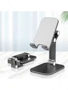 1pc Desktop Phone Stand, Portable, Height Adjustable & Foldable, Universal For Phone And Tablet - A - View 8
