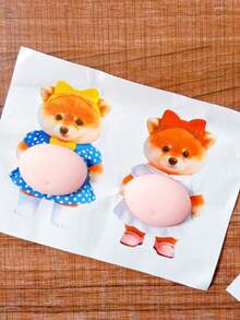Silicone Car Anti-Collision Sticker, Big Belly Corgi Shiba Inu Sticker, Anti-Collision Sticker, Car Accessories - Multicolor - View 6