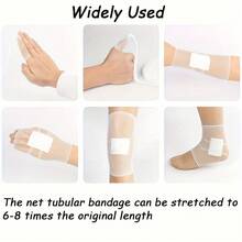 1pc 200.0cm Long Mesh Elastic Bandage, Breathable Tubular Mesh Bandage, Tubular Elastic Stretch Band, Elastic Mesh Bandage - White - View 7