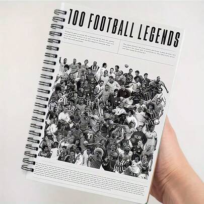 Buku Catatan Spiral Gawang Sepak Bola - Desain "Gol!" yang Cerah dengan Bintang dan Grafis Sepak Bola, Jilid Spiral Tahan Lama untuk Penggemar Olahraga, Catatan, Sekolah, Kantor, dan Pecinta Olahraga