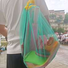 1pc New Beach Bag, Beach Tote, Water Play Mesh Bag, Beach Set, Outdoor Swimming Large Capacity Storage Bag - Multicolor - View 4