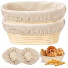 Oval Bread Proofing Basket, Natural Willow Bowl, Bread Proofing Basket With Liner, Suitable For Professional And Home Bakers To Make Handmade Bread - View 11