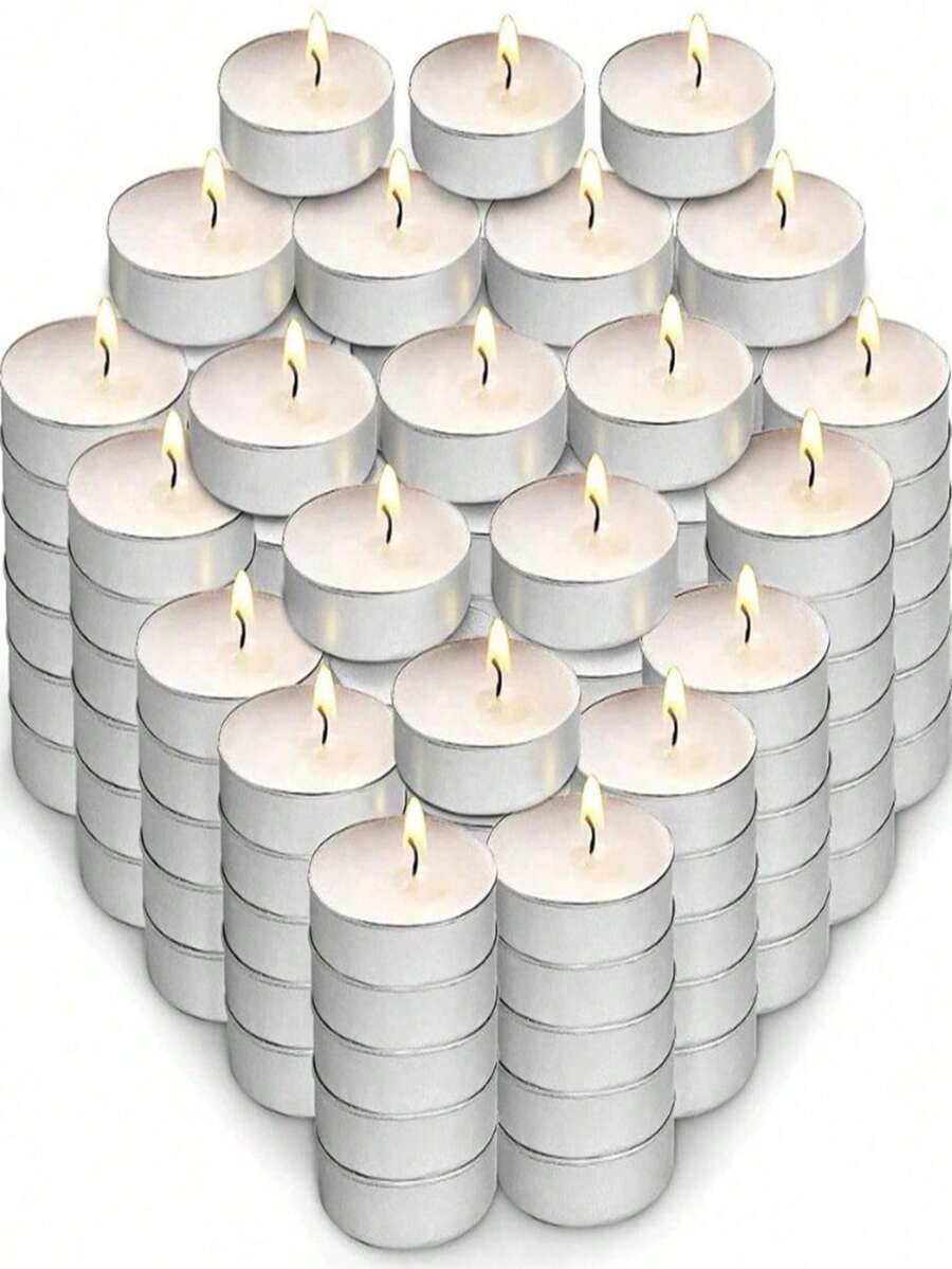10-100pcs Small Smokeless Tea Light Candles, Romantic Mini Candles For Wax Warmer, Odorless, Birthday Party, Outdoor Wedding, Indoor Dinner Atmosphere - Multicolor - View 1